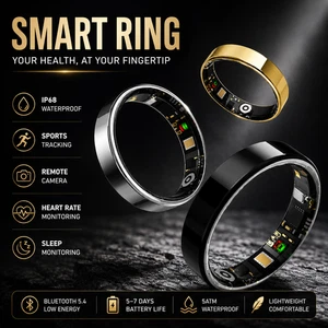 Bague d'activité intelligente Bluetooth Bague de fitness étanche pour Android iOS UK