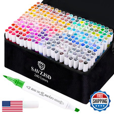 SAVZJSD 240 Colors Dual Tip Markers Set, Fine Chisel, Art, Coloring, Drawing