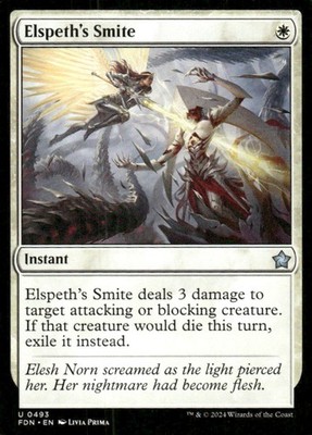 Elspeth's Smite 493 Uncommon Foundations Magic: The Gathering Lightly Played