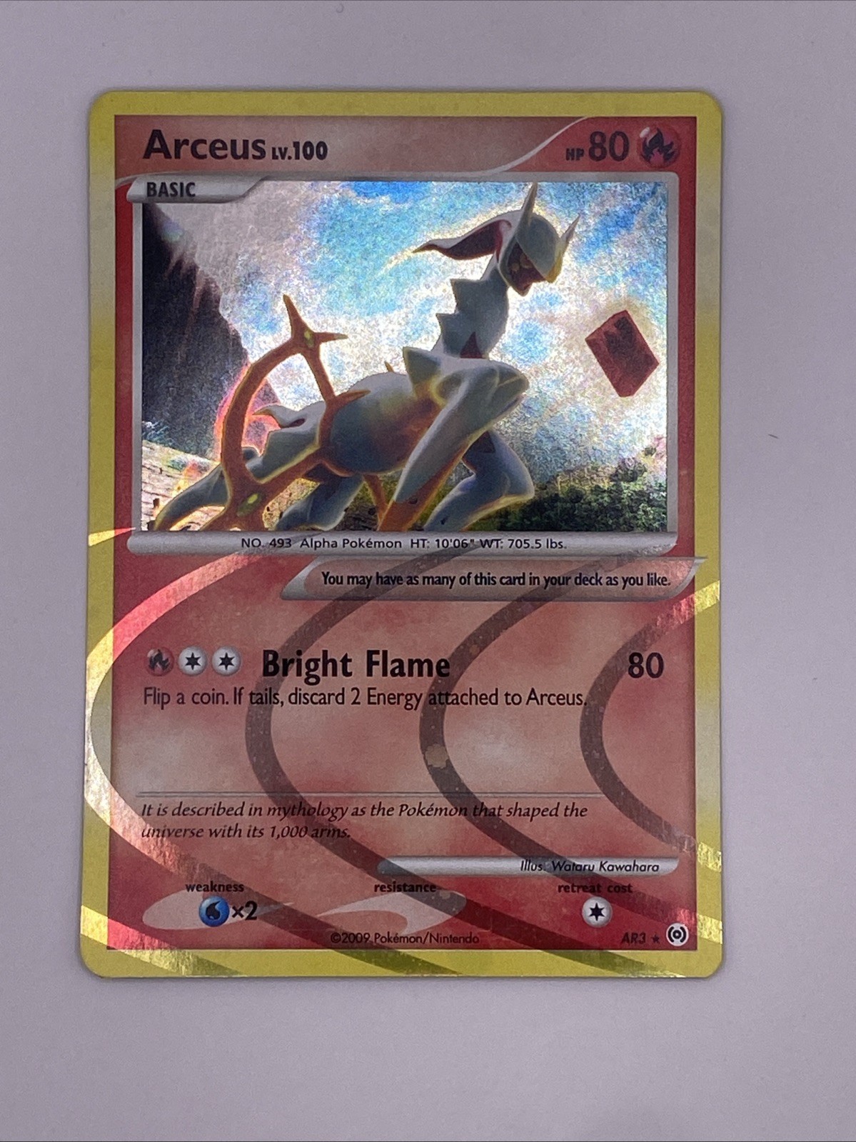 Arceus Lv.100 AR3 Arceus HOLO RARE Pokémon Card