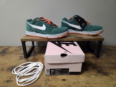 RARE 2005 Nike Air Zoom Angus SB Dark Cypress Green / Orange 307247 312 Sz 10
