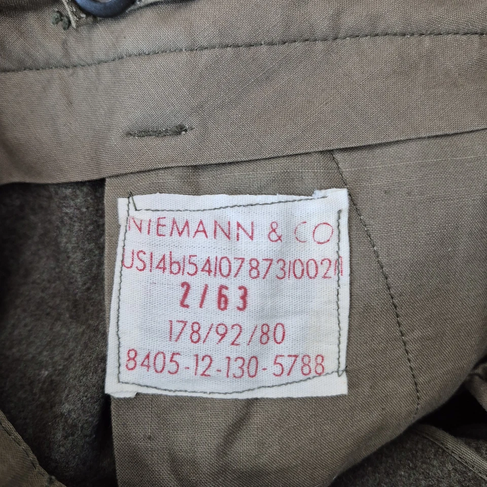 Vintage 60s Niemann and Co Pants Men's 36x30 Military Field Wool Cargo Utilty  - Image 2 of 4