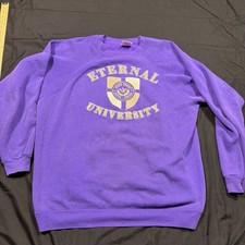 Etarnal Unitversity Sweat Shirt Purple Long Sleve Jesus Christ