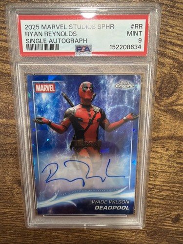2025 Topps Marvel Studios Sapphire RYAN REYNOLDS Auto PSA 9