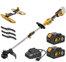 Weed Wacker Cordless & Edger, 21v 13" String Trimmer and Brush Cutter Electri...