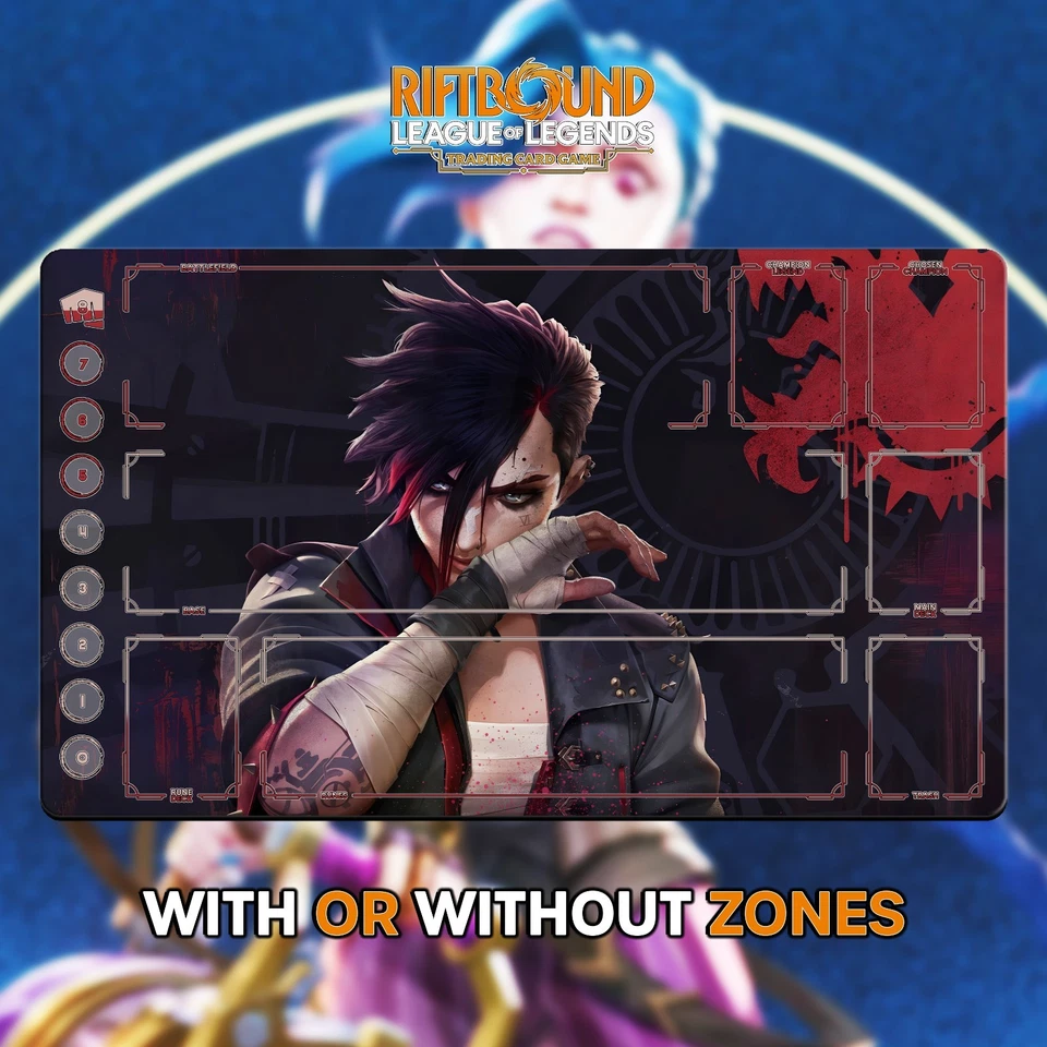 RIFTBOUND LOL TCG Playmat 24x14"(60*35cm) | Arcane VI - Stitched EDGES - Bild 1 von 1