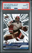 Ann-Renee Desbiens 2024 Upper Deck PWHL Young Guns Outburst #60 RC PSA 10