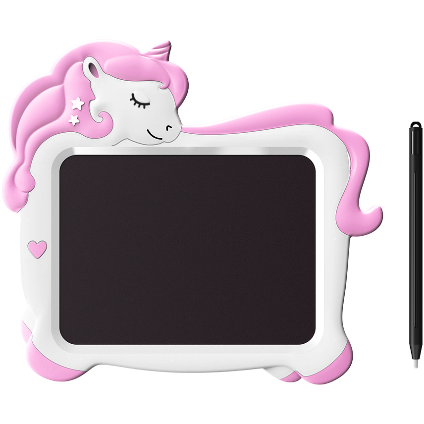 Pink Unicorn Kids 10"" LCD Writing Tablet Doodle Board Drawing Pad Gift