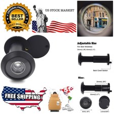 Door Viewer Peephole, Solid Brass 200-degree Door Viewer with Heavy Duty Rota...