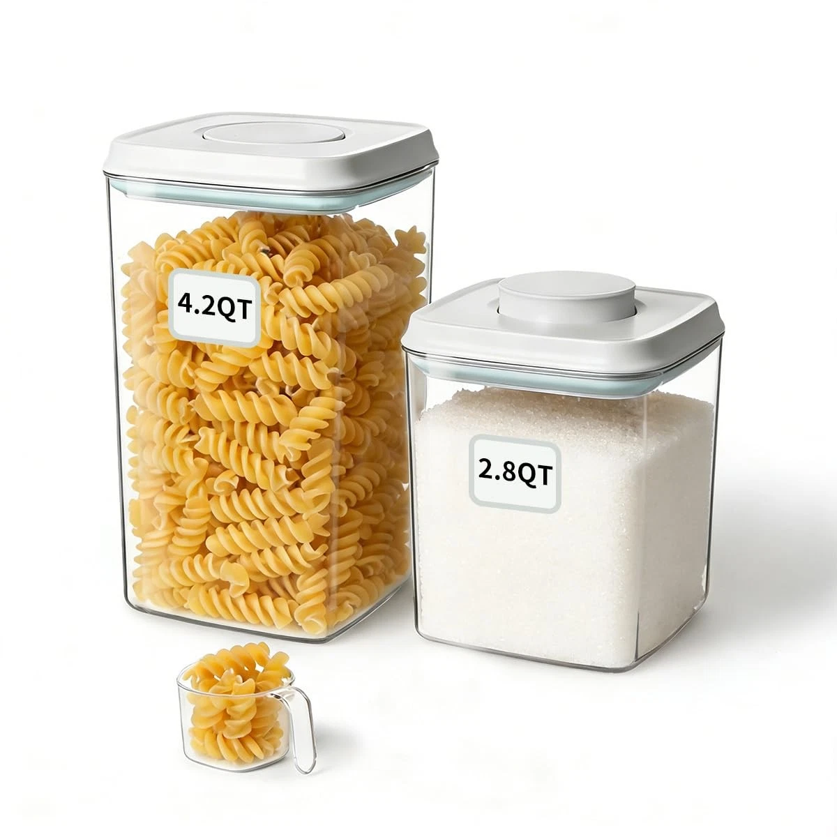 Airtight Food Containers Set with One-Touch Lid, Mixed Size Set (2.8 QT / 2.6...