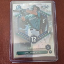 Topps 2025 Bowman Scouts Top 100 Chrome Colt Emerson #BTP-12 Mariners