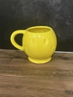 McCoy Vintage Pottery Yellow Ceramic Smiley Face Coffee Mug