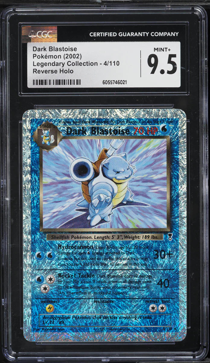 2002 Pokemon Legendary Collection Reverse Holo Dark Blastoise #4 CGC 9.5
