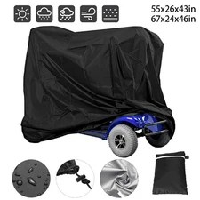 Waterproof Mobility Scooter Cover 55/67" Heavy Duty Wheelchair Storage Cover