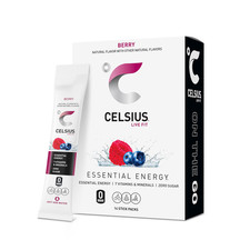 Celsius On-The-Go Powder Stick Packs Zero Sugar 14 Sticks Per Pack Berry 2.5