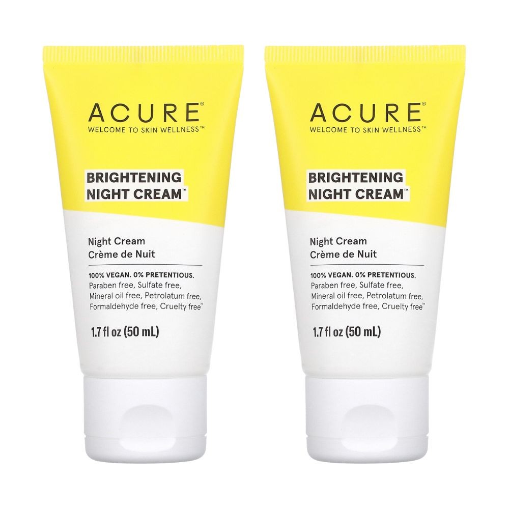 Acure Organics Brilliantly Brightening Night Cream 1 7 жидких унций 50 мл не тестировалось на животных 8290₽