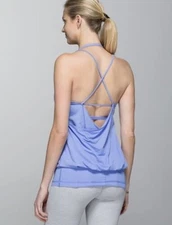 Lululemon athletica Flow and Go Activewear Tank Top Women’s Size 4 Blue