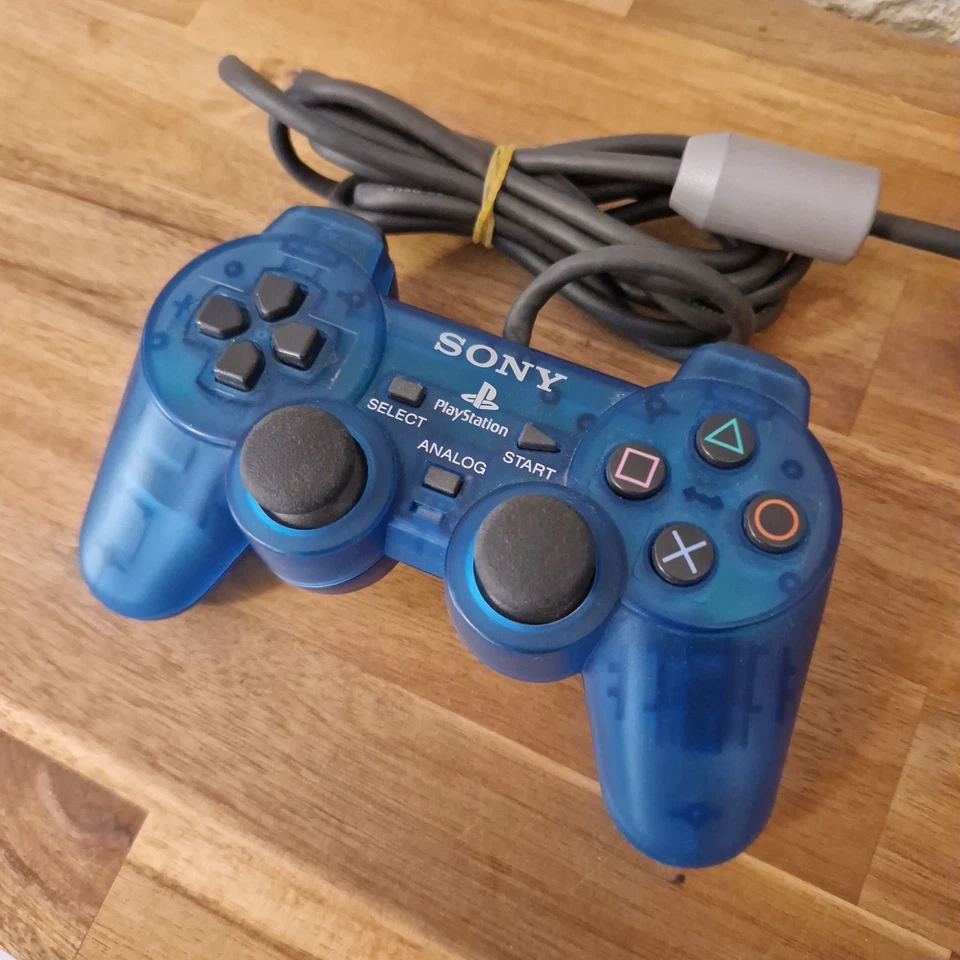 Manette Sony DualShock2 Officielle Bleue Pour PS2 / PS1 - Occasion Testée Et Fonctionnelle