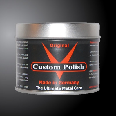 ORIGINAL CUSTOM POLISH 400g Chrom Edelstahl Aluminium Politur Mit Polierkegel