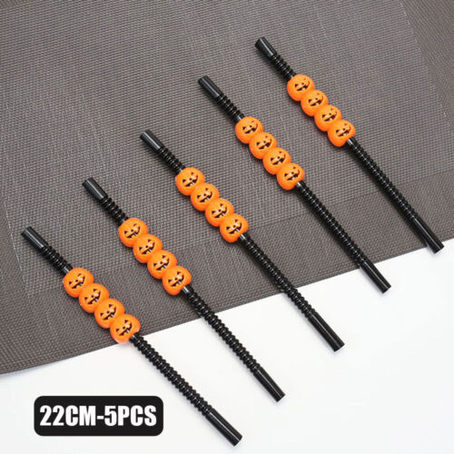 Halloween Pumpkin Straw Ghost Straw Halloween Decoration Straws for Home party - Picture 11 of 15