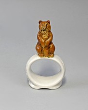 9941317 Porcelaine Rond de Serviette avec Ours Ens H10cm