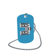 Dog Tag Flag Moscow West District Dog Tag Aluminium 30 x 50mm
