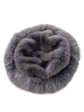 Vince Camuto Faux Fur Bucket Hat One Size Charcoal Gray Soft Fall Outdoor NEW