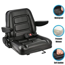 Forklift Tractor Seat Replacement Slide Universal Suspension Backrest Adjustable