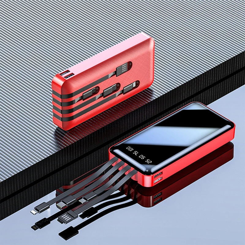 Power Bank 900000mAh Type-C Portable External Battery LED 4USB Fast Charging US