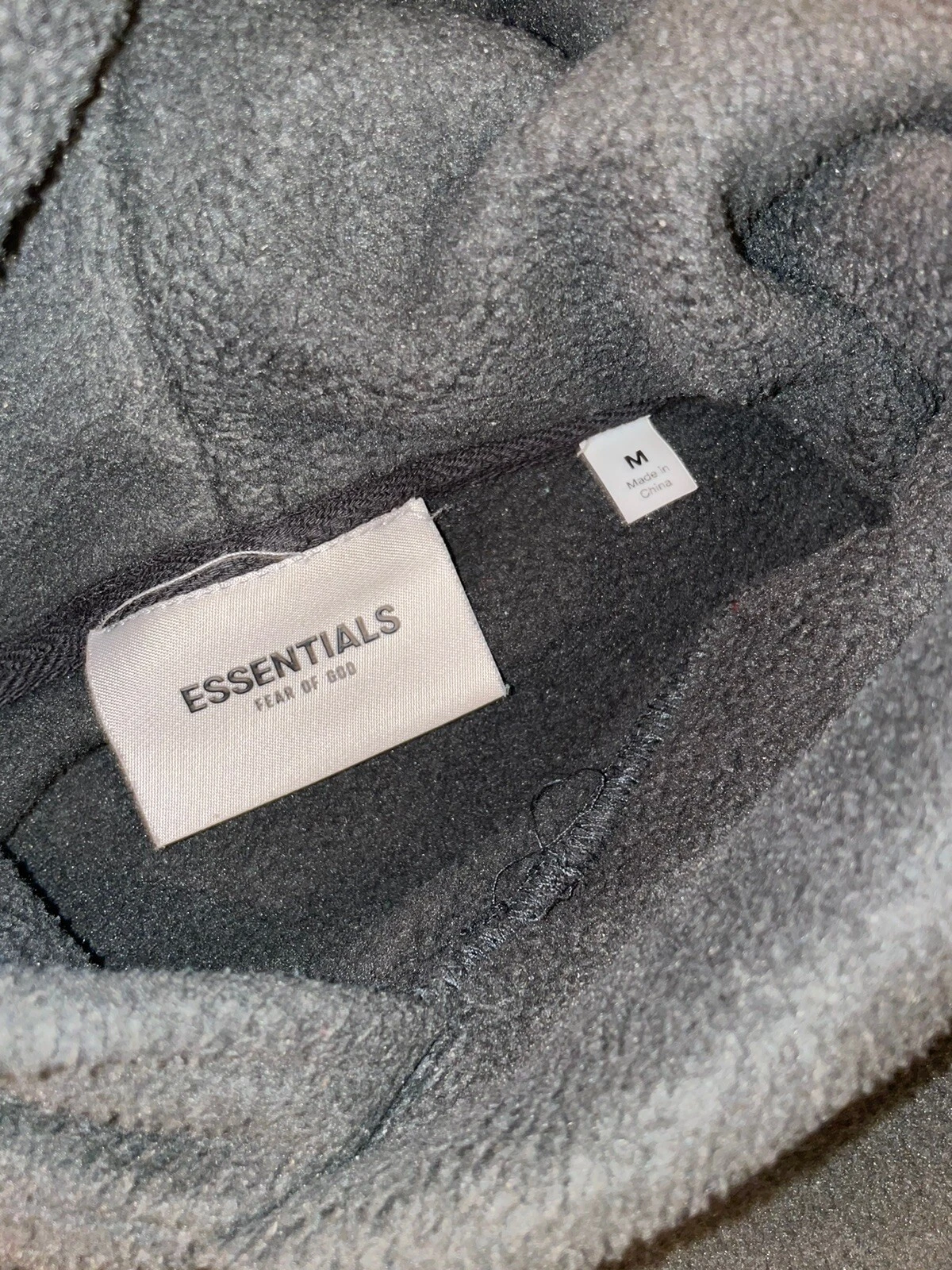 FEAR OF GOD Felpa con cappuccio Essentials pile nera