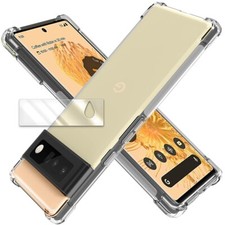 Fit Google Pixel 6 Pro Premium Real Anti-Bubble Camera Lens Protector TPU Case