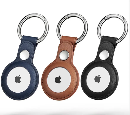 Funda de cuero para Apple AirTag AirTags rastreador llavero funda carcasa revestimiento - Imagen 10 de 30