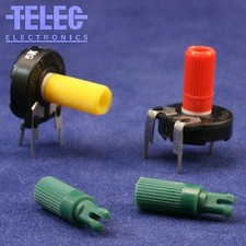 2 PCS. Piher Potentiometer PT15 Shaft 12mm GREEN