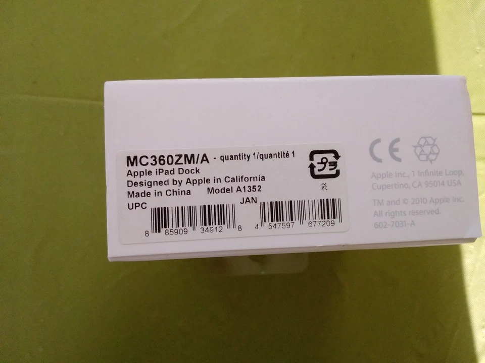 Apple iPad Dock MC360ZM/A Model Number A1352 (Made In 2010) - Image 2 of 4