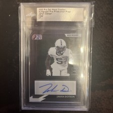 2022 Jahan Dotson Pro Set Football RC Auto 1/1 Signature Rookie Clear Proof Rare