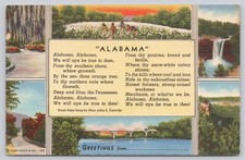 Alabama Greetings poem or song cotton field b...