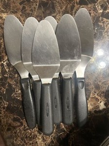Stainless steel heavy duty spatulas, 10” None Slip, Sold as a Set Only