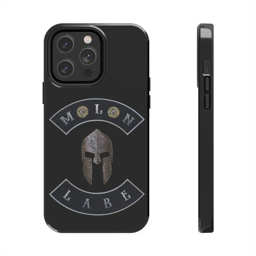 Funda resistente Molon Labe con casco Spartan y funda 45 cabezales ACP para iPhone 14 - Imagen 6 de 7