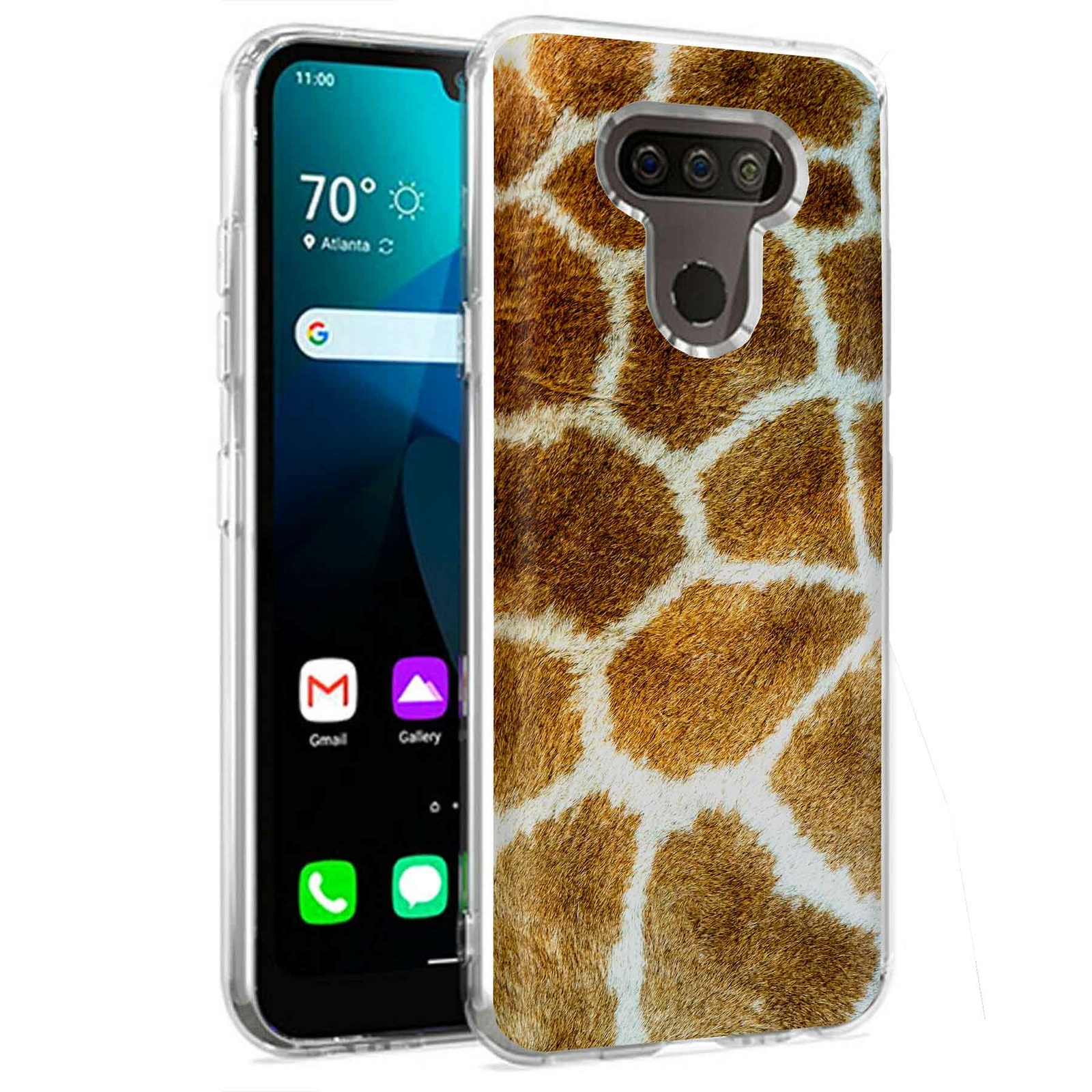 Phone Case for LG Harmony 4,Xpression Plus 3,K40S, Giraffe Fur 1 Print