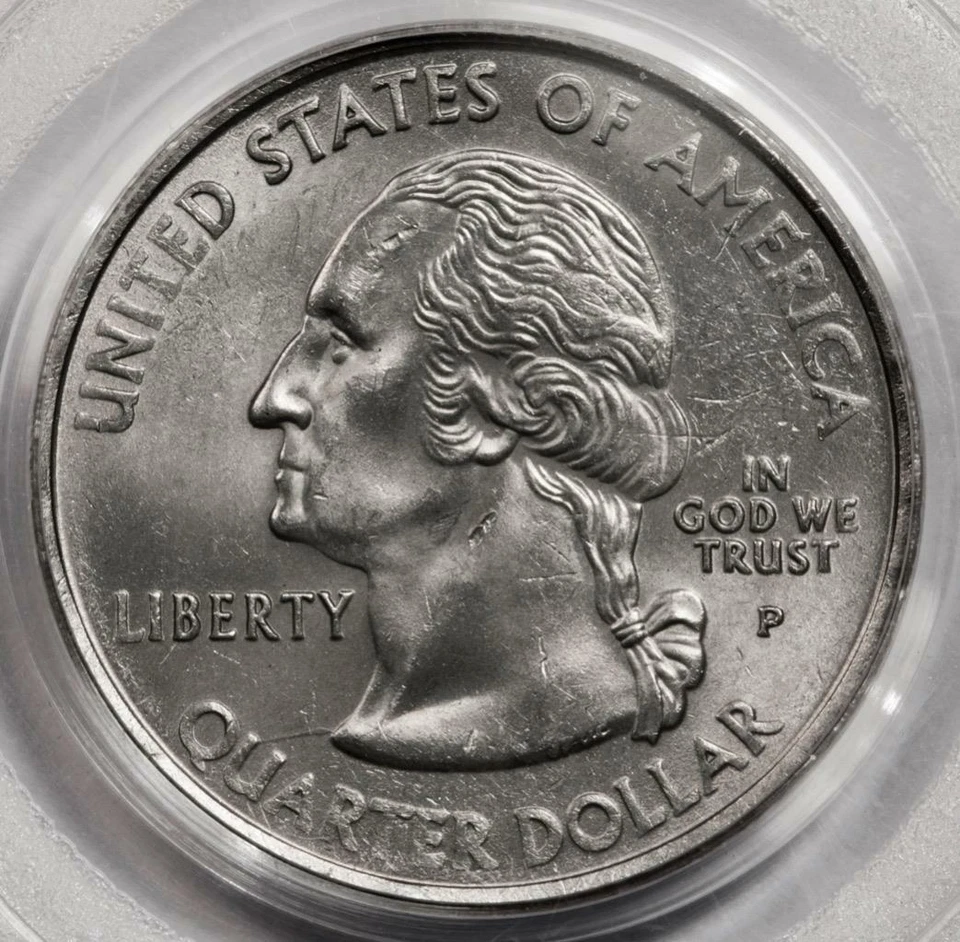 2000 PCGS MS64 Missing Clad Layer Virginia Quarter Mint Error Copper State Side - Image 2 of 4