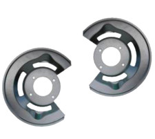 1964-1967 Ford Mustang Disc Brake Splash Shields Pair 4 Piston Disc Brakes Front 1964-1967 Ford Mustang Disc Brake Splash Shields Pair 4 Piston Disc Brakes Front
