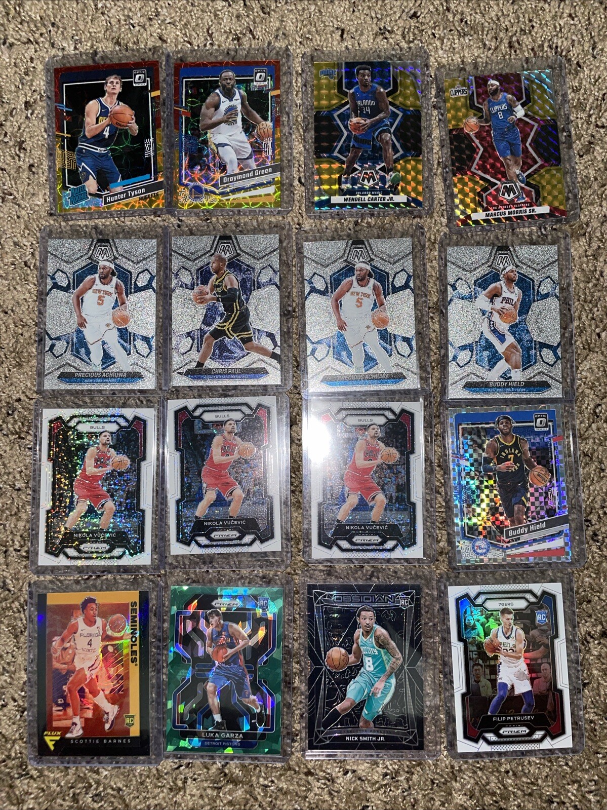 2021-24 Nba Card Lot Rookies, Vets, 16 Numbered Prizm Case Hits, Glitter SSP +