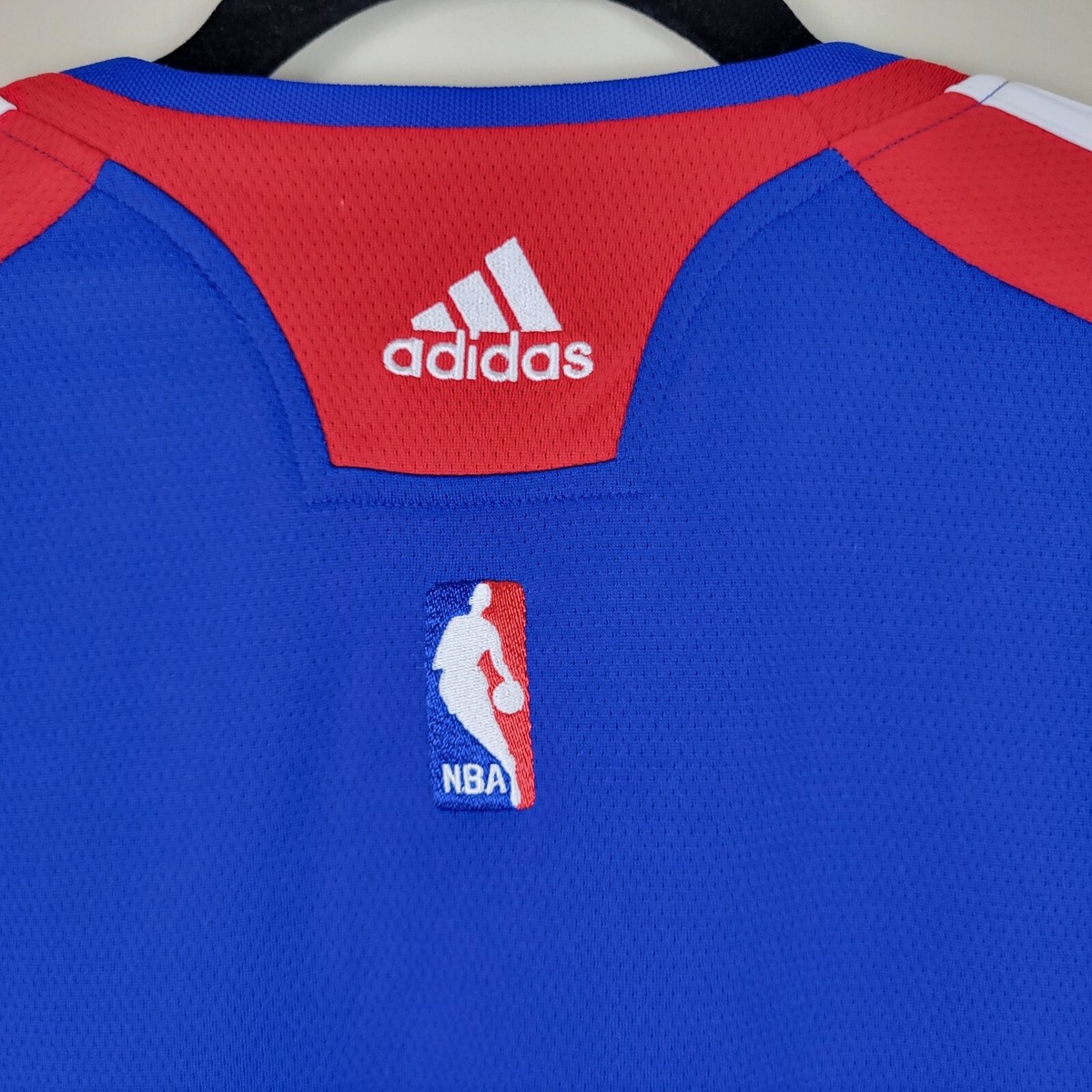 Adidas NBA LT Red & Blue Detroit Pistons Long Sleeve