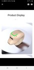 Beige Single Earbud Earphone Headset Bluetooth Wireless Android Iphone Usa