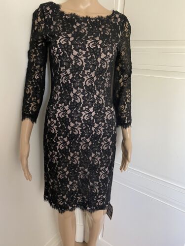 Authentic Diane Von Furstenberg Brand New With Tag Zarita Lace Dress US Size 4 - Picture 1 of 12
