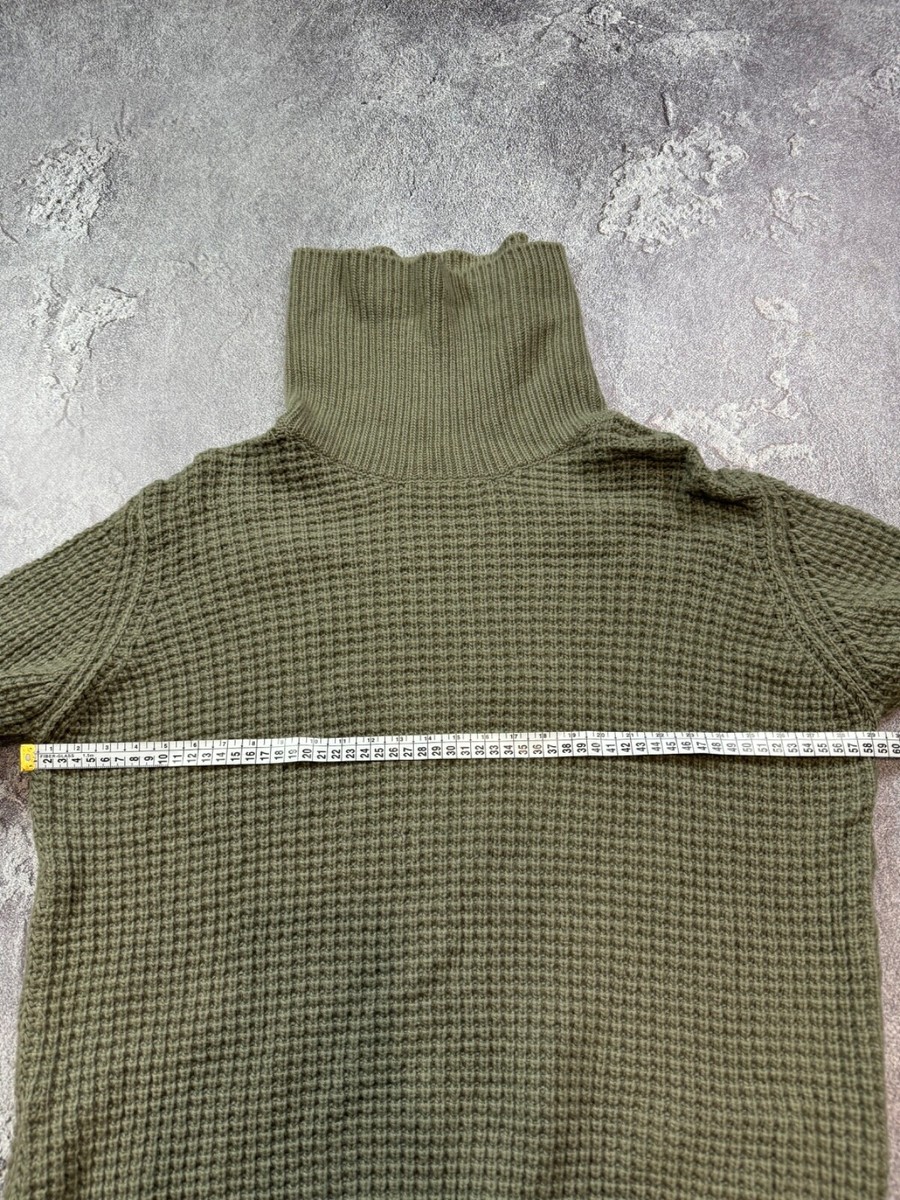 RARE Prada Vintage Archive Hard Knit Sweater High Neck Khaki Green