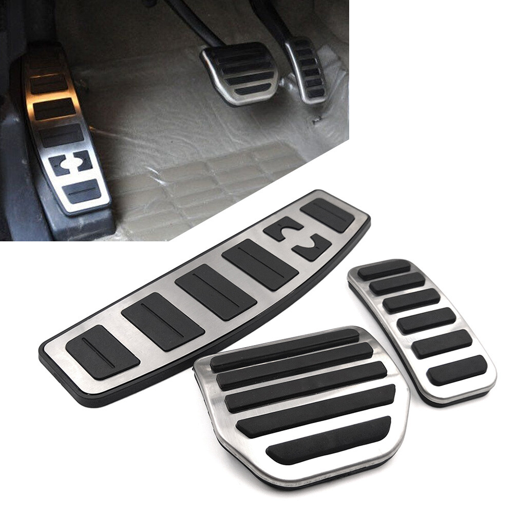 Stainless Steel Footrest Brake Gas Pedal Cover for Land Rover LHD