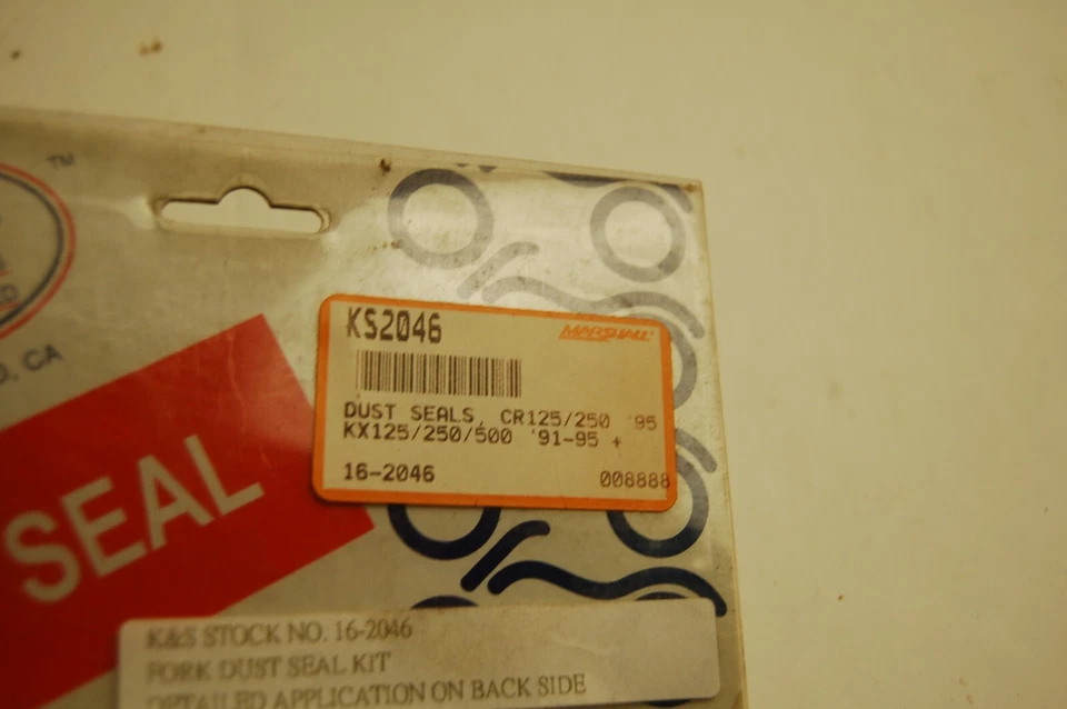NUEVO COMO NUEVO K&S Technologies 16-2046 sellos antipolvo 2046 CR125 CR250 KX125 250 500 KDX Foto 2 de 3