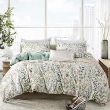 Duvet Cover Queen Size Floral 100 Brushed Microfiber Chic Flower Branches Patte