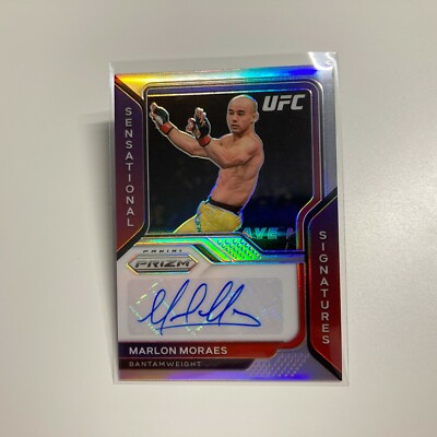 Marlon Moraes 2021 Panini Prizm UFC Silver Sensational Signatures